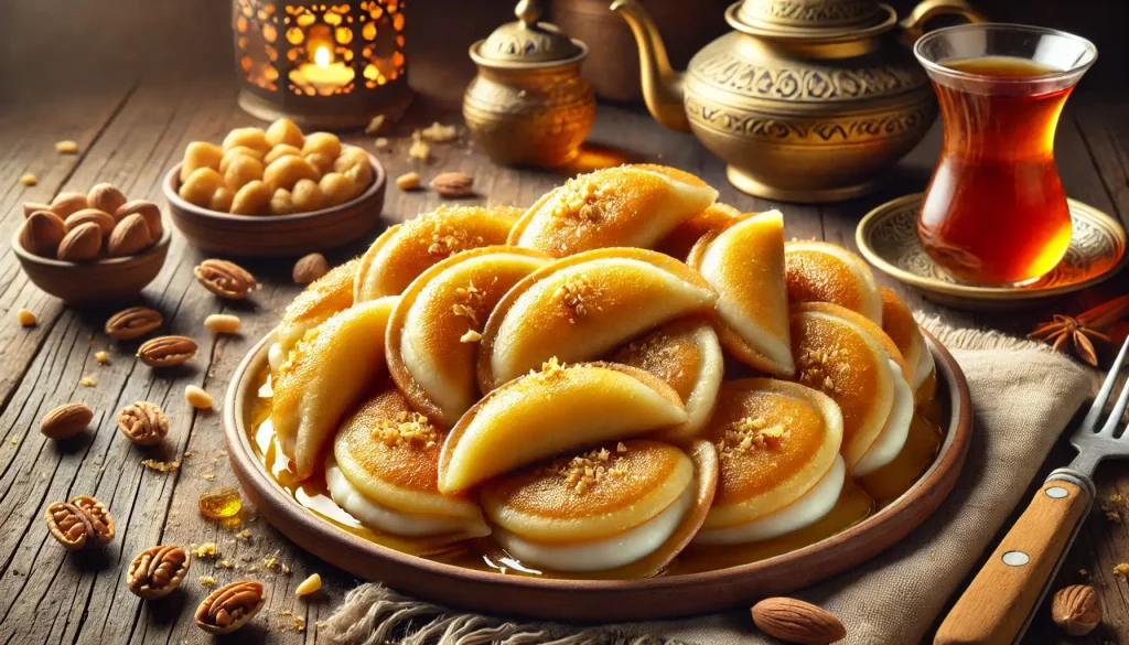 طريقة عمل القطايف بالسميد