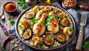 طريقة عمل مقلوبة الباذنجان