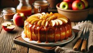 كيكة التفاح بالكراميل