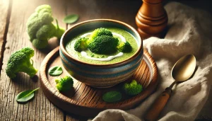 شوربه البروكلي مع الكريمه