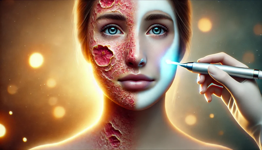 إزالة آثار الحروق من الوجه