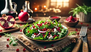 طريقة عمل سلطة الجرجير بالرمان