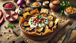 فتة الباذنجان باللبن