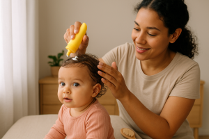 العناية بشعر الأطفال من عمر سنة